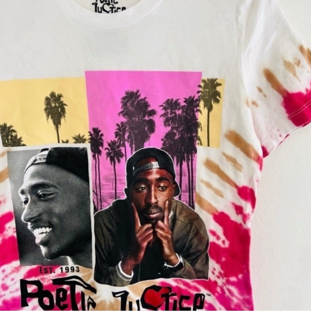 2pac Poetic Justice Tie Dye Tee Small - Picture 2 of 3